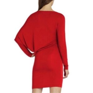 Women’s Gabrielle Union NY&C Red‎ asymmetrical off the shoulder dress Medium